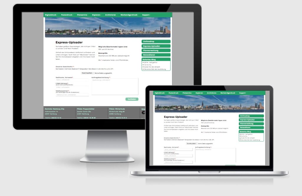 Express Uploader - Interface für Kunden